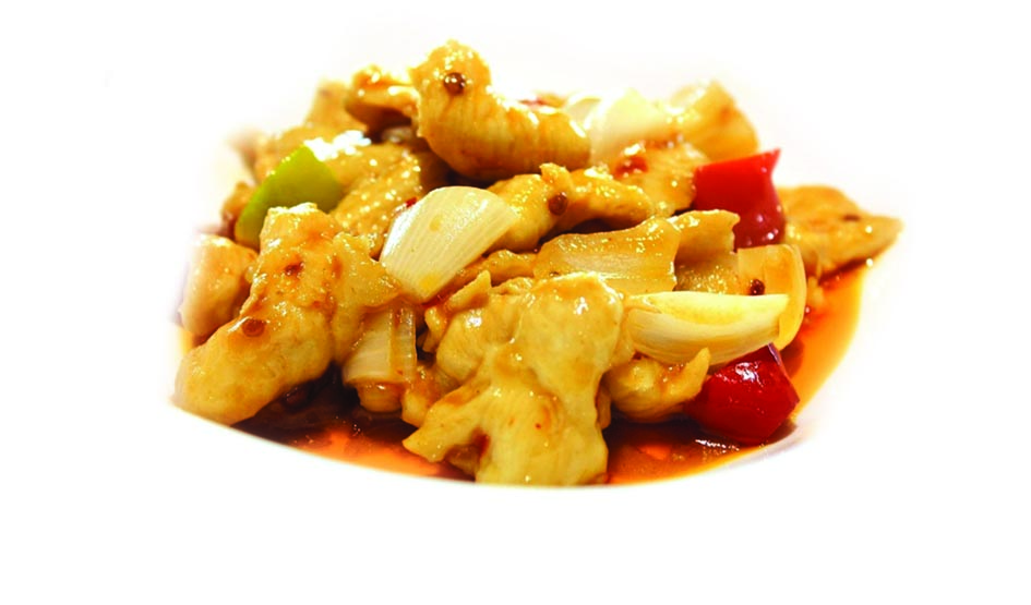 Pollo in salsa piccante