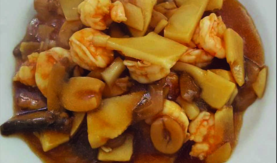 Gamberi con gambu e funghi NO GLUTINE